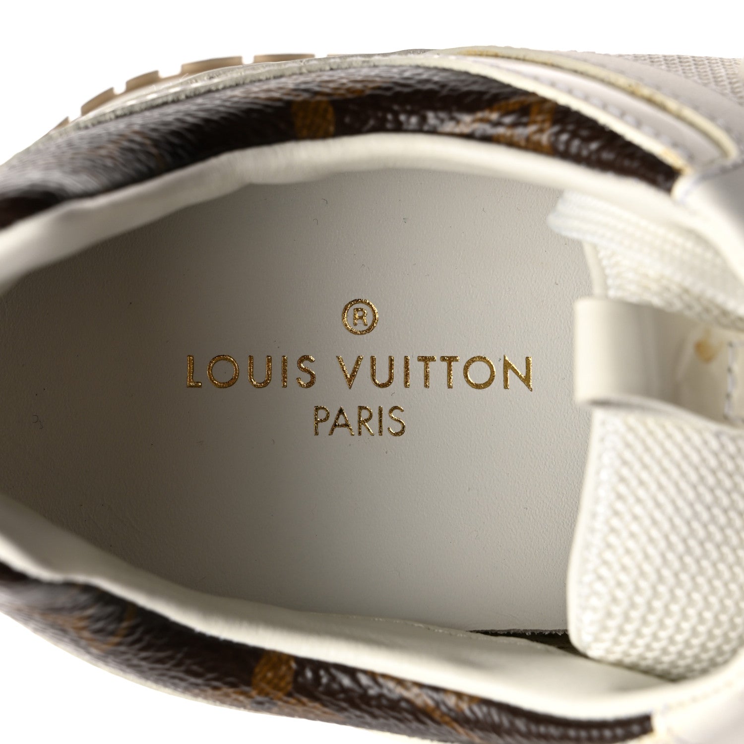 Louis Vuitton Calfskin Monogram Run Away Sneakers 36.5 White 6 of 8