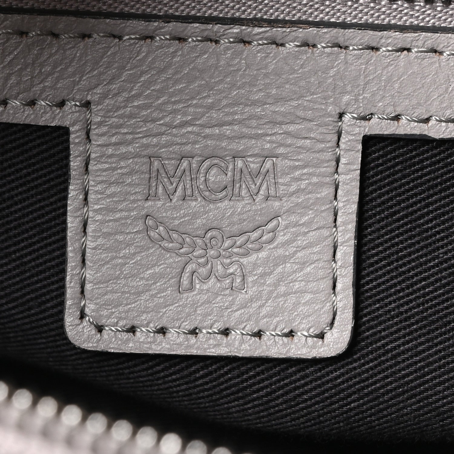 MCM Calfskin Ottomar Monogram Essential Hobo Dove 6 of 10