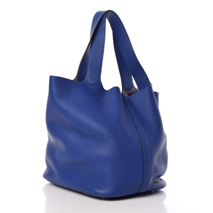 Hermes Taurillon Clemence Picotin Lock TGM Bleu Electrique 3 of 12