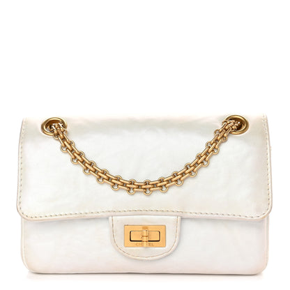 Chanel Iridescent Calfskin Embossed 2.55 Reissue Mini Flap White 1 of 17