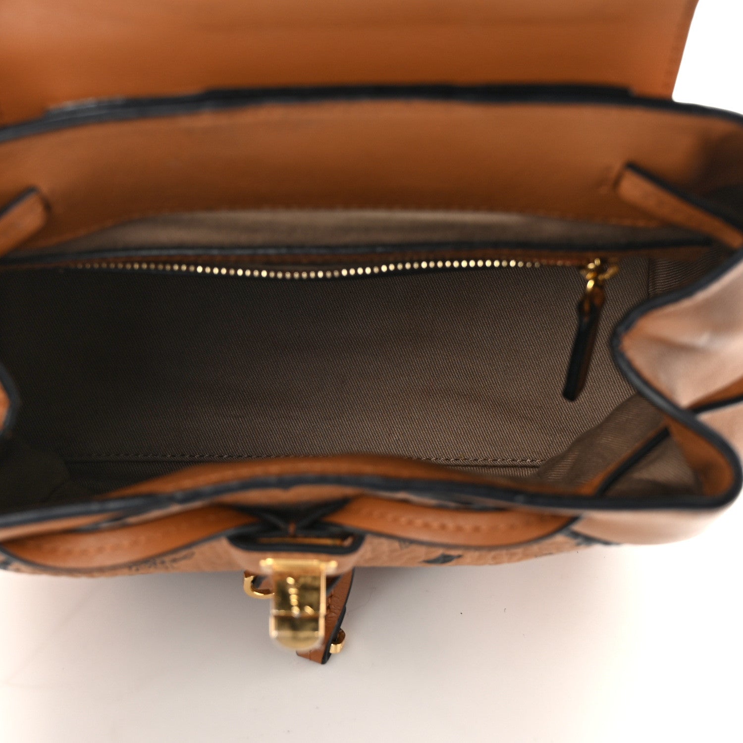 MCM Visetos Small Essential Backpack Cognac 5 of 13