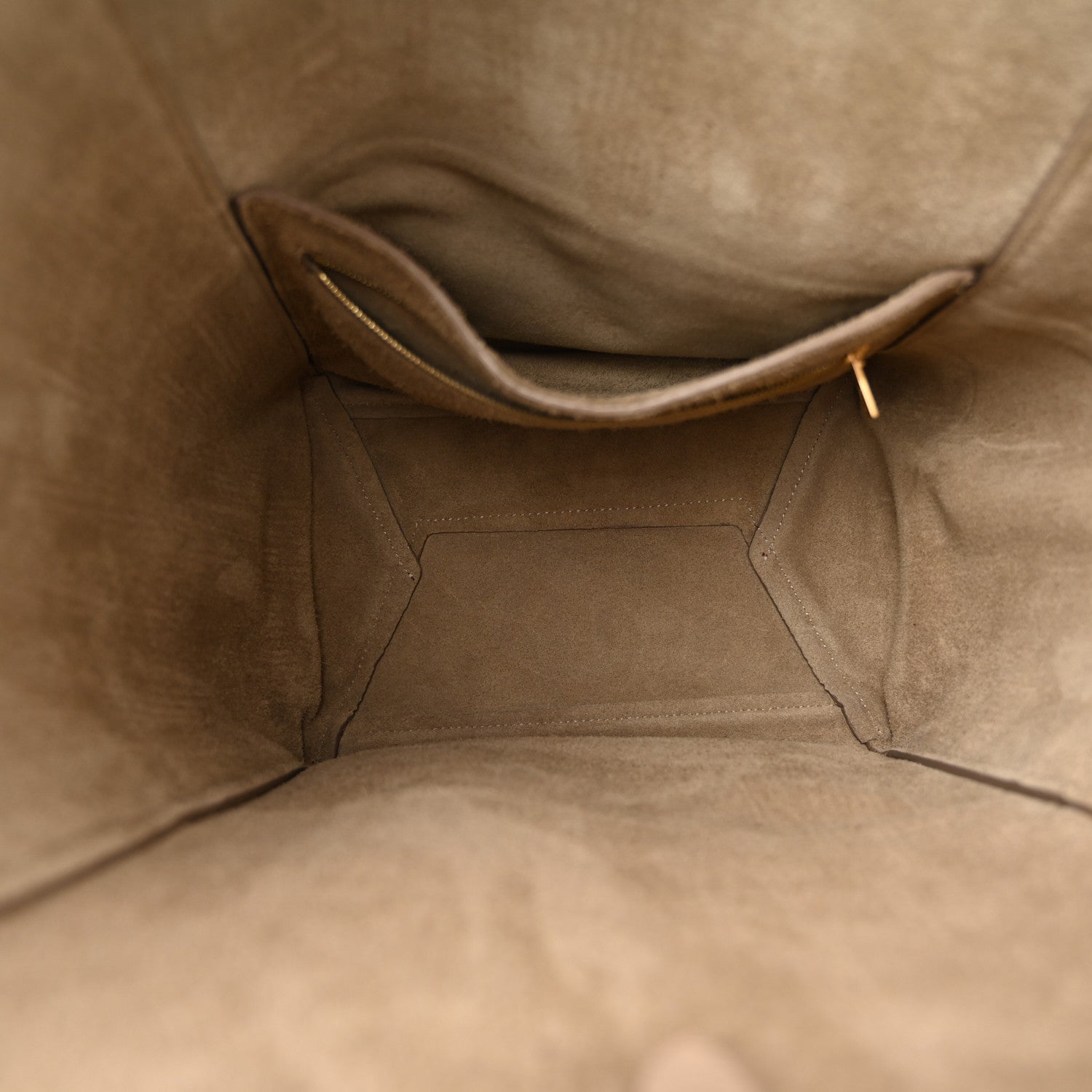 Celine Soft Grained Calfskin Sangle Bucket Bag Dune 5 of 9