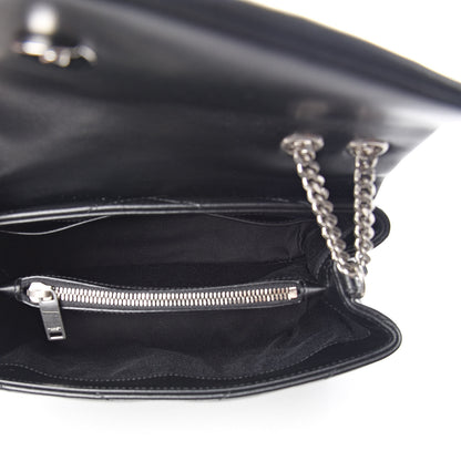Saint Laurent Calfskin Y Quilted Monogram Small Loulou Chain Satchel Black 5 of 10