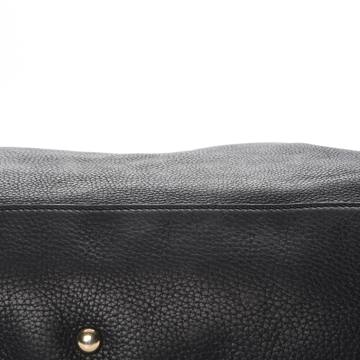 Gucci Calfskin Large Bamboo Shopper Tote Black 11 of 13