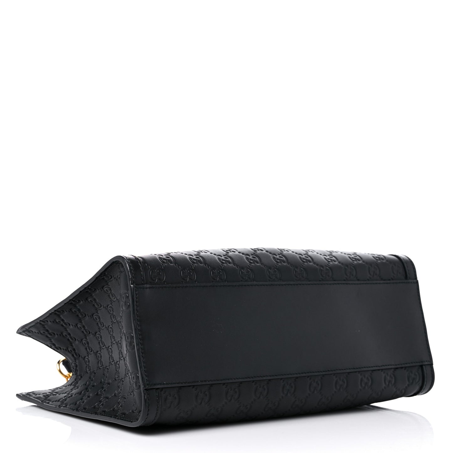 Guccissima Medium Padlock Tote Black