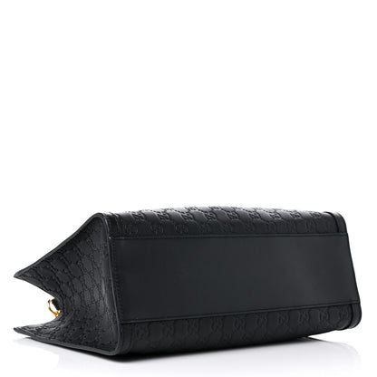 Gucci Guccissima Medium Padlock Tote Black 4 of 13