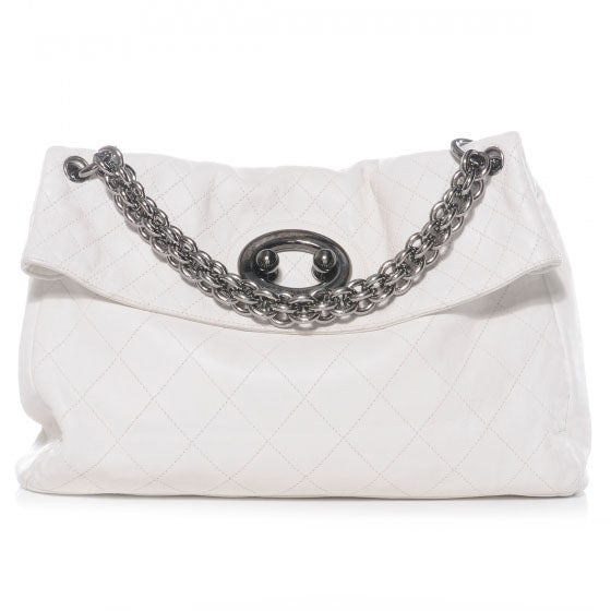 Chanel Lambskin New Lock Flap White 1 of 8