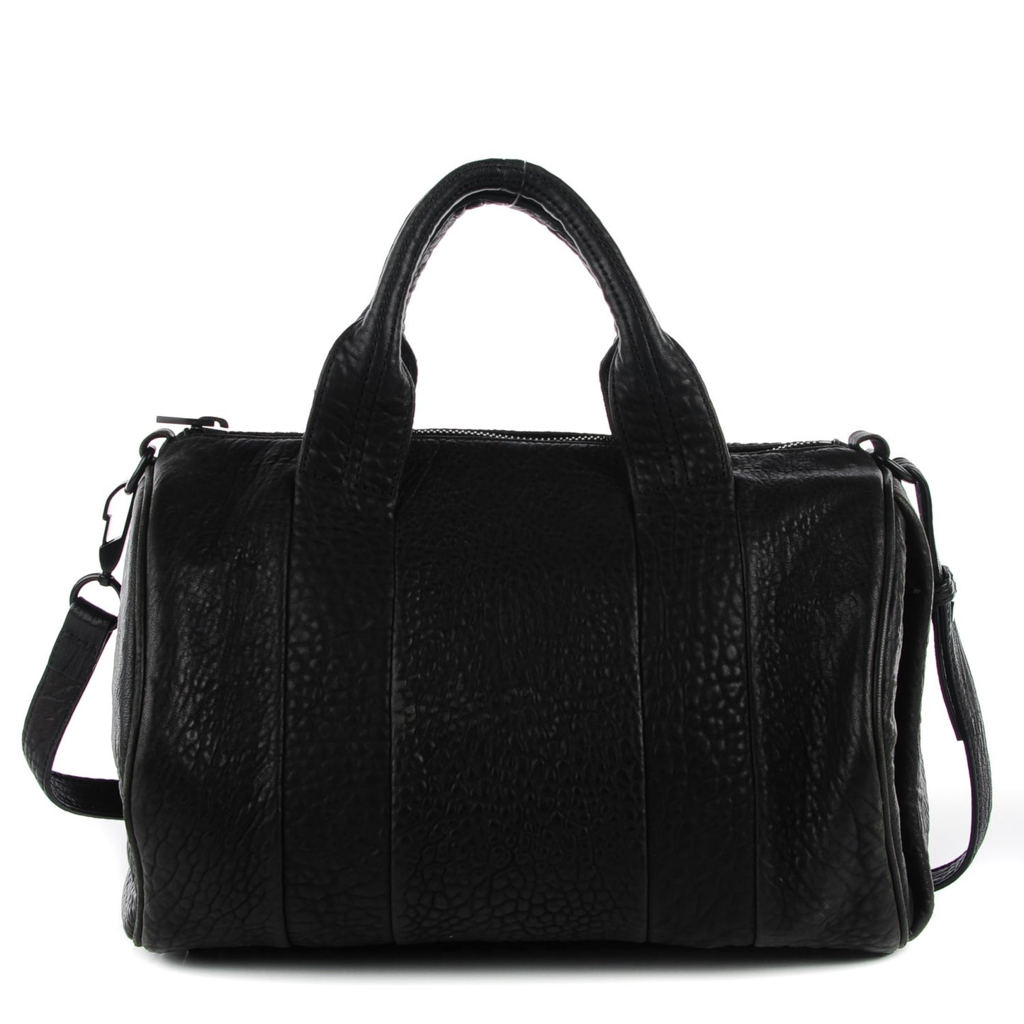 Pebbled Lambskin Rocco Black Matte Black Hardware