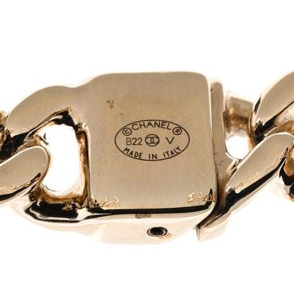 Chanel Metal CC Chain Link Cuff Bracelet Gold 4 of 5