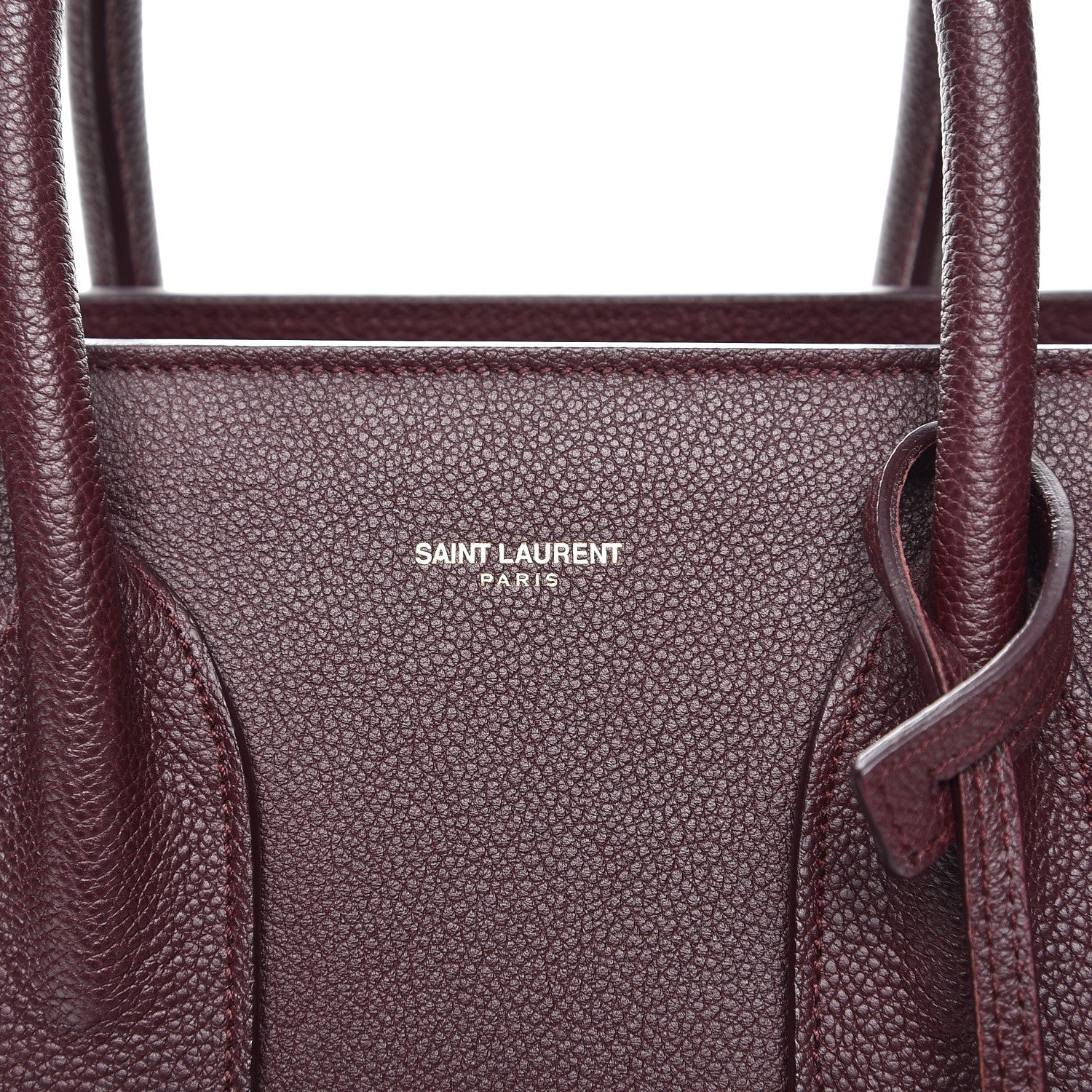 Saint Laurent Grained Calfskin Small Sac De Jour Amaranto 9 of 10