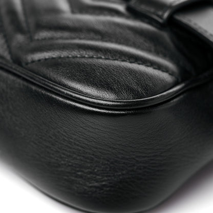 Gucci Calfskin Matelasse Mens GG Marmont Belt Bag 80 32 Black 11 of 18