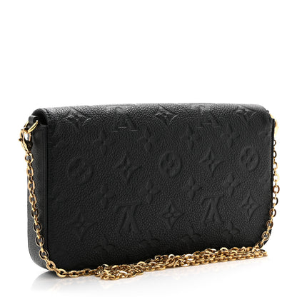Louis Vuitton Empreinte Pochette Felicie Chain Wallet Black 3 of 11