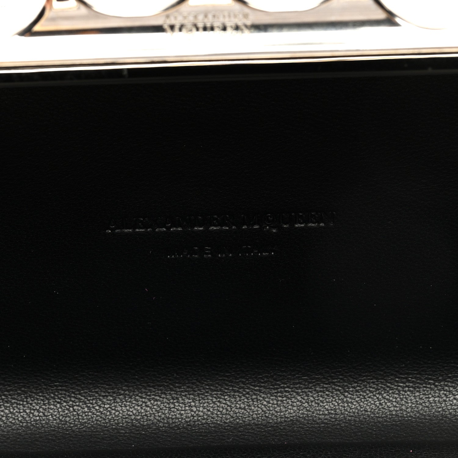 Alexander McQueen Nappa Crystal Skull Knuckle Box Clutch Black 6 of 9