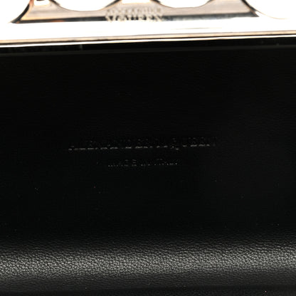 Alexander McQueen Nappa Crystal Skull Knuckle Box Clutch Black 6 of 9