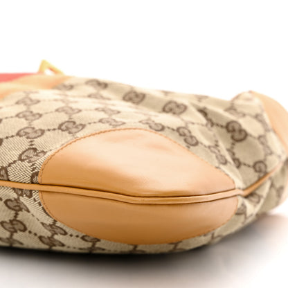 Gucci Monogram Lobster Clasp Jackie O Hobo Red Beige 11 of 14