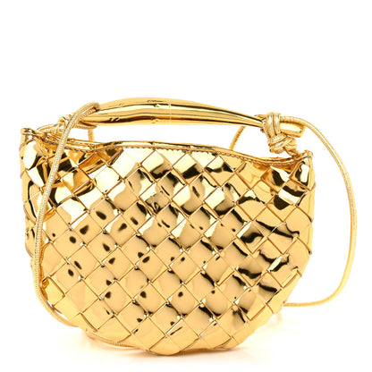 Bottega Veneta Mirror Laminated Nappa Intrecciato Mini Sardine Bag Gold 1 of 10