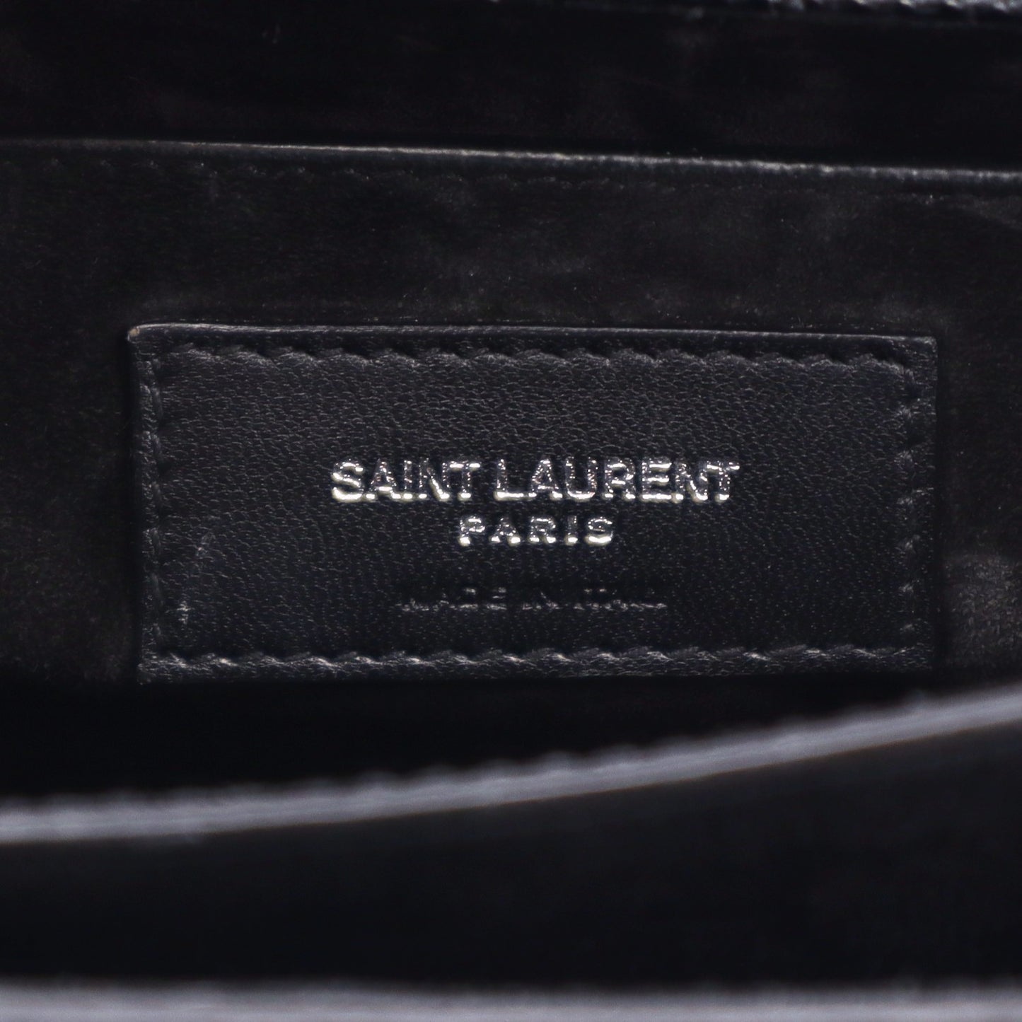 Calfskin Crocodile Embossed Medium Monogram Sunset Black