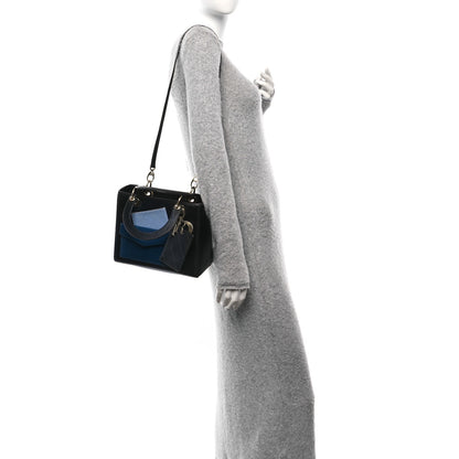 Christian Dior Calfskin Pockets Medium Lady Dior Blue 2 of 10