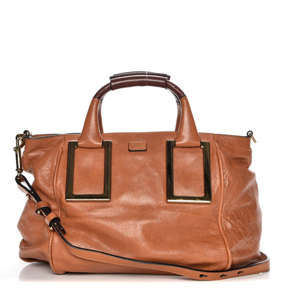 Chloe Tumbled Lambskin Medium Ethel Satchel Nutmeg Moka 1 of 8