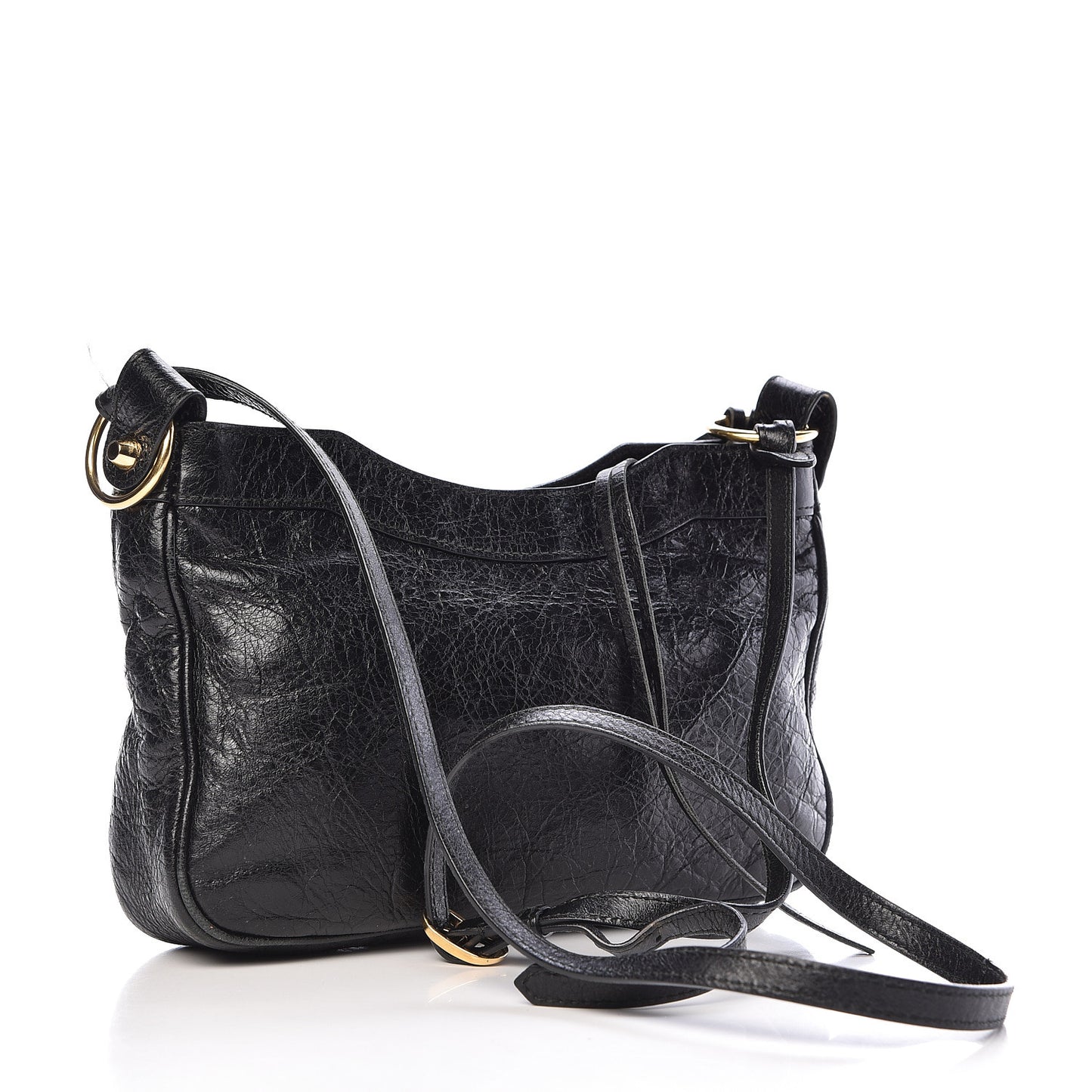 Agneau Classic Gold Hardware Hip Black