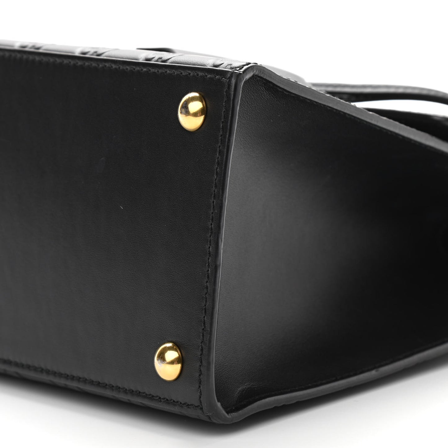 Guccissima Signature Small Padlock Top Handle Bag Black