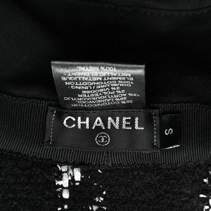 Chanel Tweed Bucket Hat S Black White 8 of 8