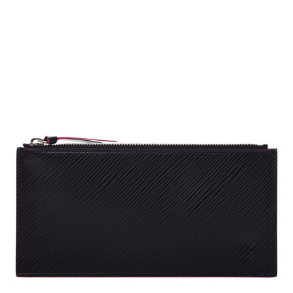 Louis Vuitton Epi Felicie Chain Wallet Zippered Insert Black Hot Pink 1 of 6