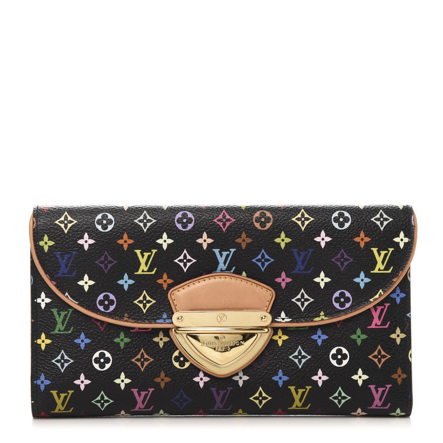 Louis Vuitton Monogram Multicolor Eugenie Wallet Black Grenade 1 of 11