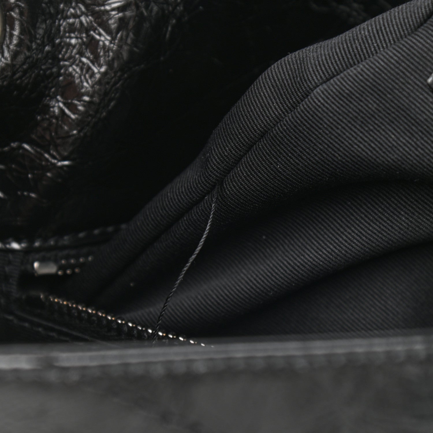 Saint Laurent Crinkled Calfskin Matelasse Monogram Medium Niki Chain Satchel Black 11 of 11