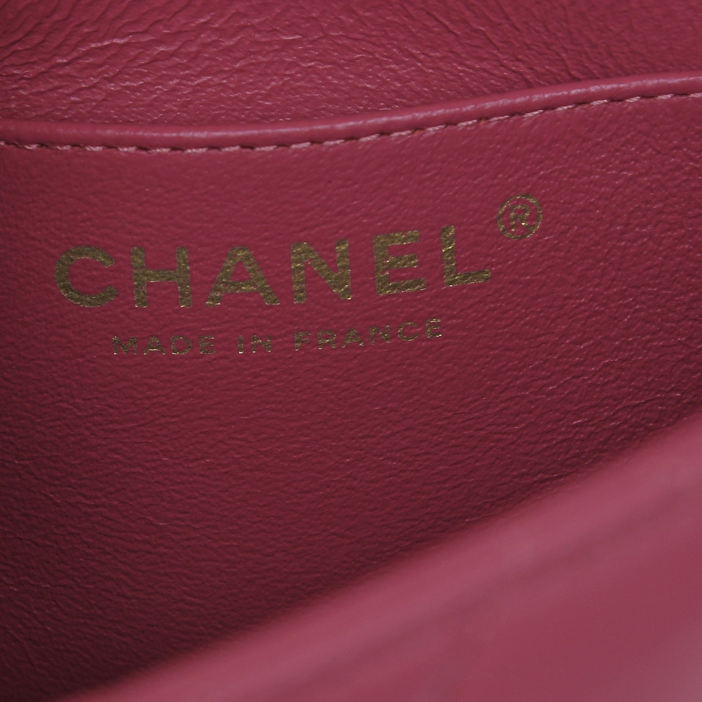 Lambskin Quilted Mini Square Flap Dark Pink