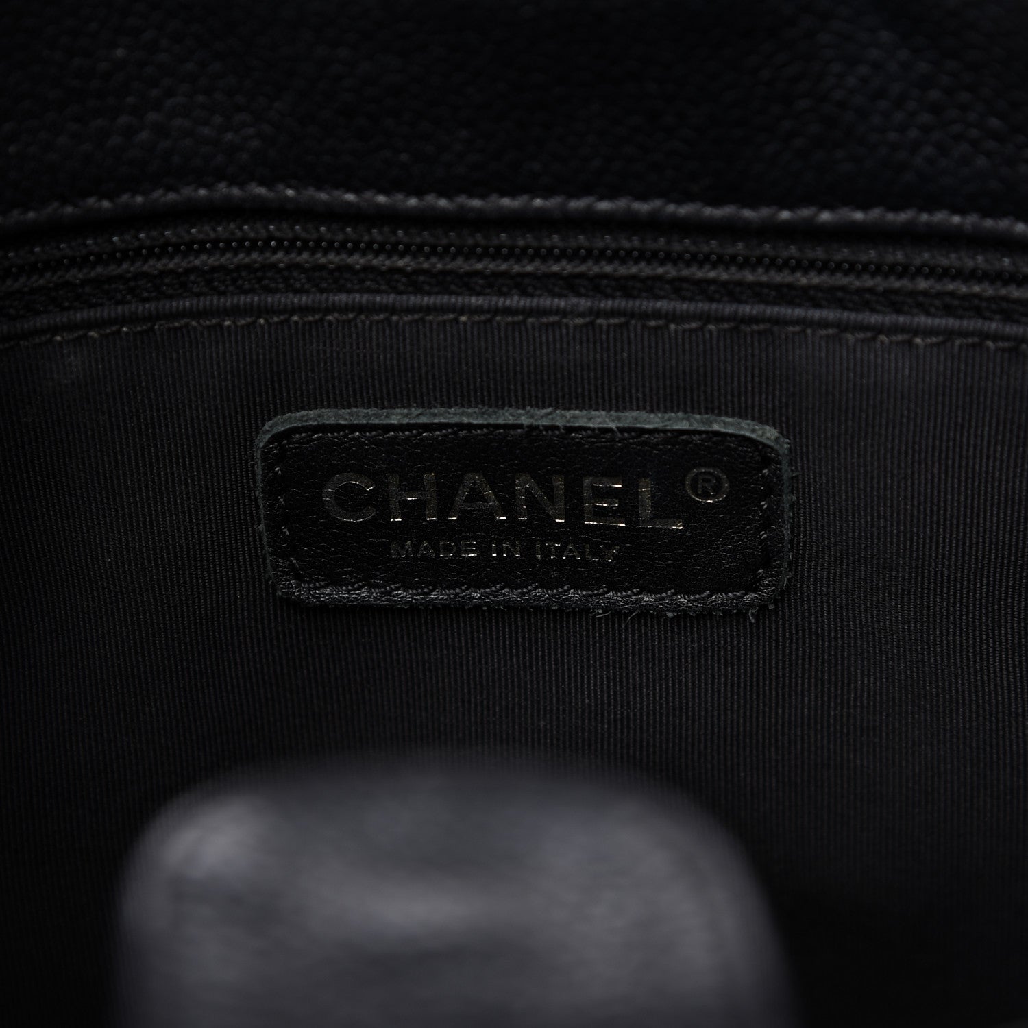 Chanel Caviar Quilted Petit Shopping Tote PST Black 8 of 9