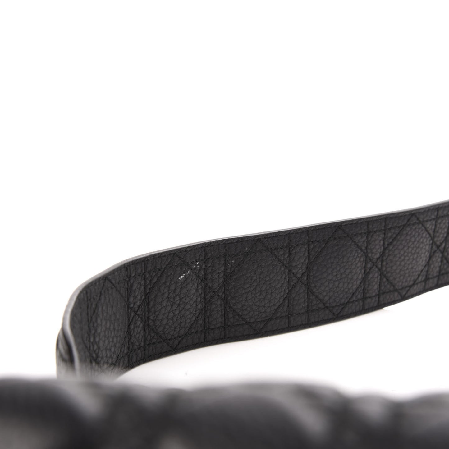 Grained Calfskin Cannage Medium Supple Lady Dior Black