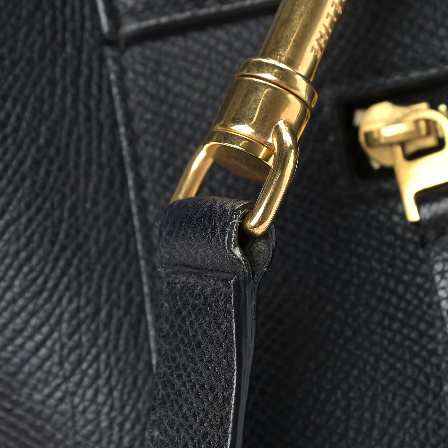 Grained Calfskin Micro Belt Bag Black