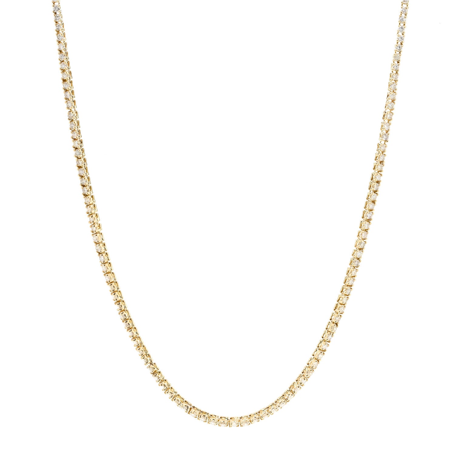 Parker & West by FASHIONPHILE 18K Yellow Gold Diamond 5.01ctw Tennis Necklace 1 of 5