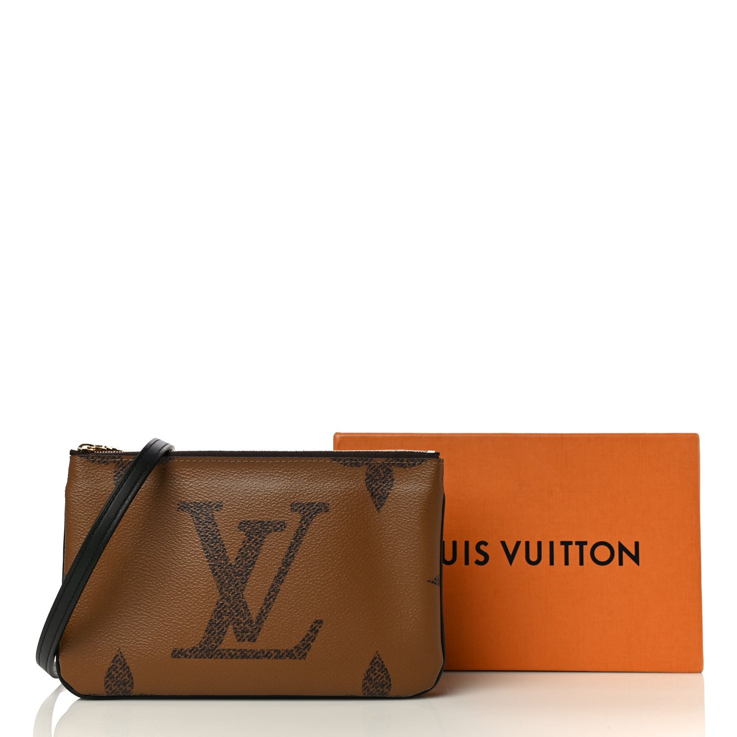 Reverse Monogram Giant Double Zip Pochette