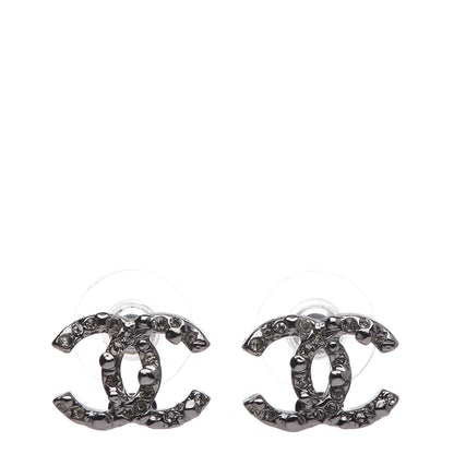 Chanel Crystal Mini CC Earrings Silver 1 of 5