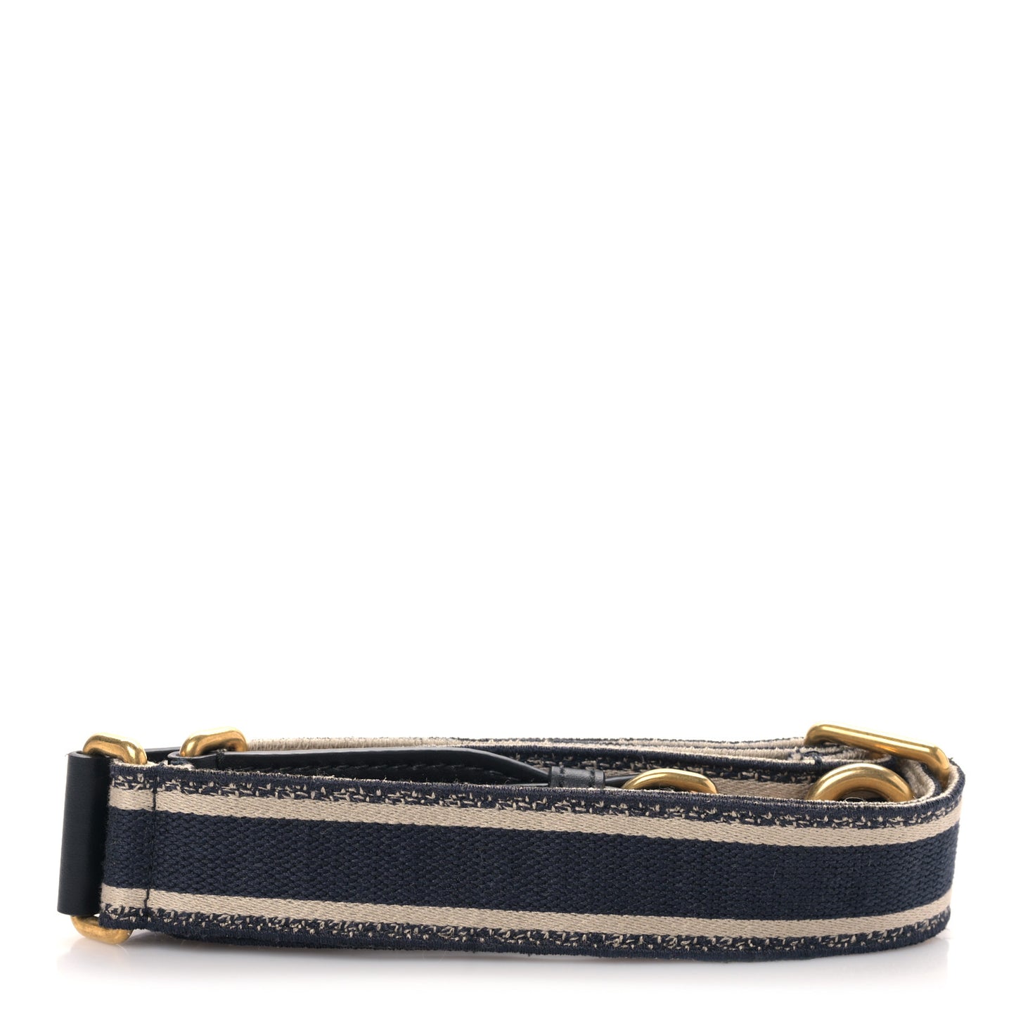 Canvas Embroidered Shoulder Strap Blue