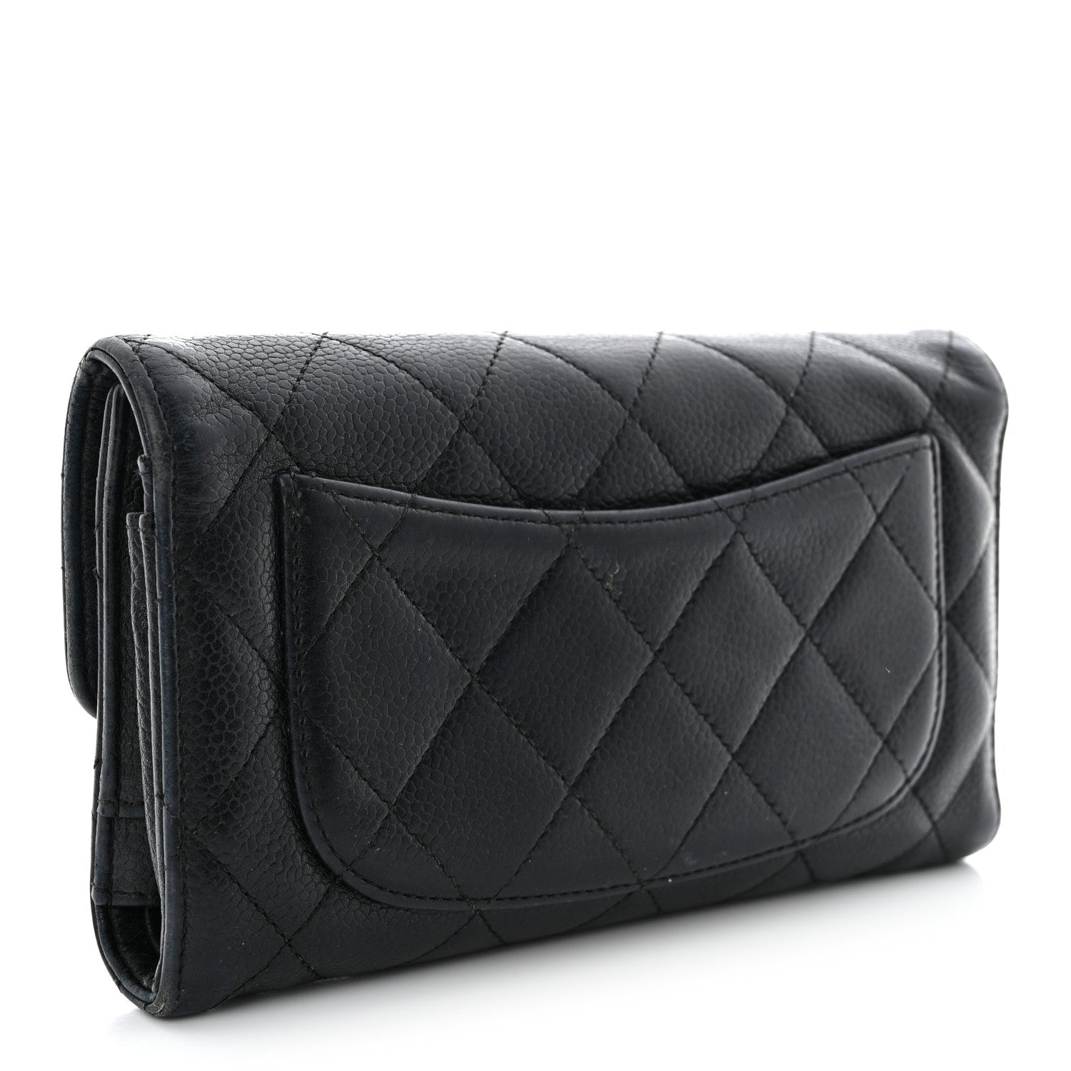 Chanel Caviar Quilted Large Flap Wallet Black 3 of 20