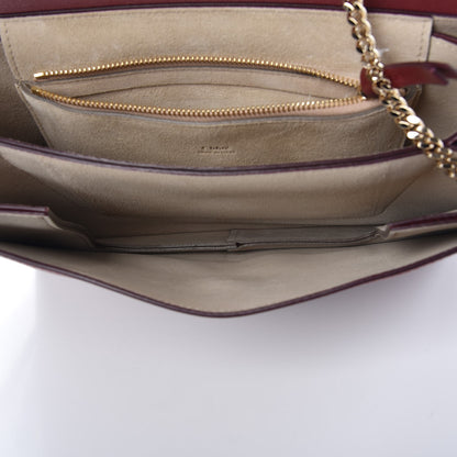 Chloe Calfskin Suede Medium Faye Shoulder Bag Plum Purple 5 of 7