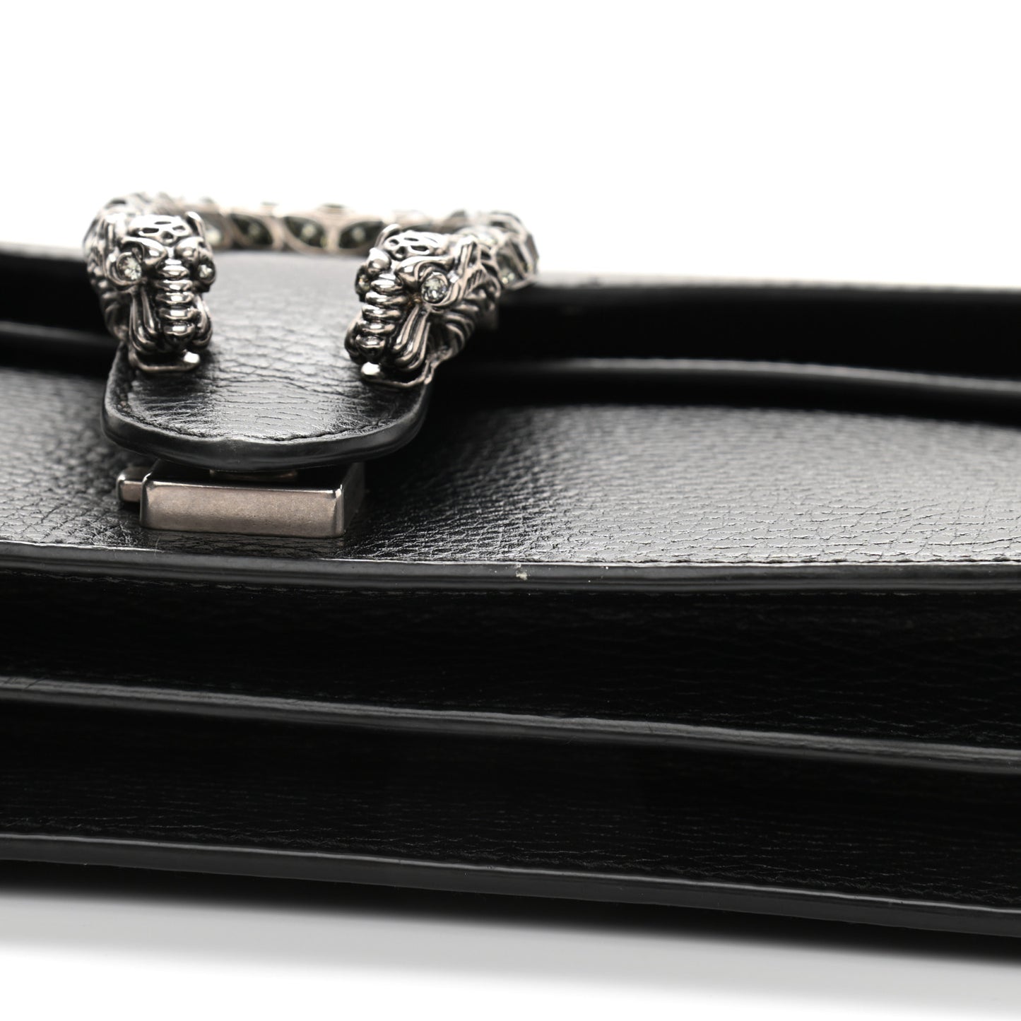 Pebbled Calfskin Small Dionysus Shoulder Bag Black