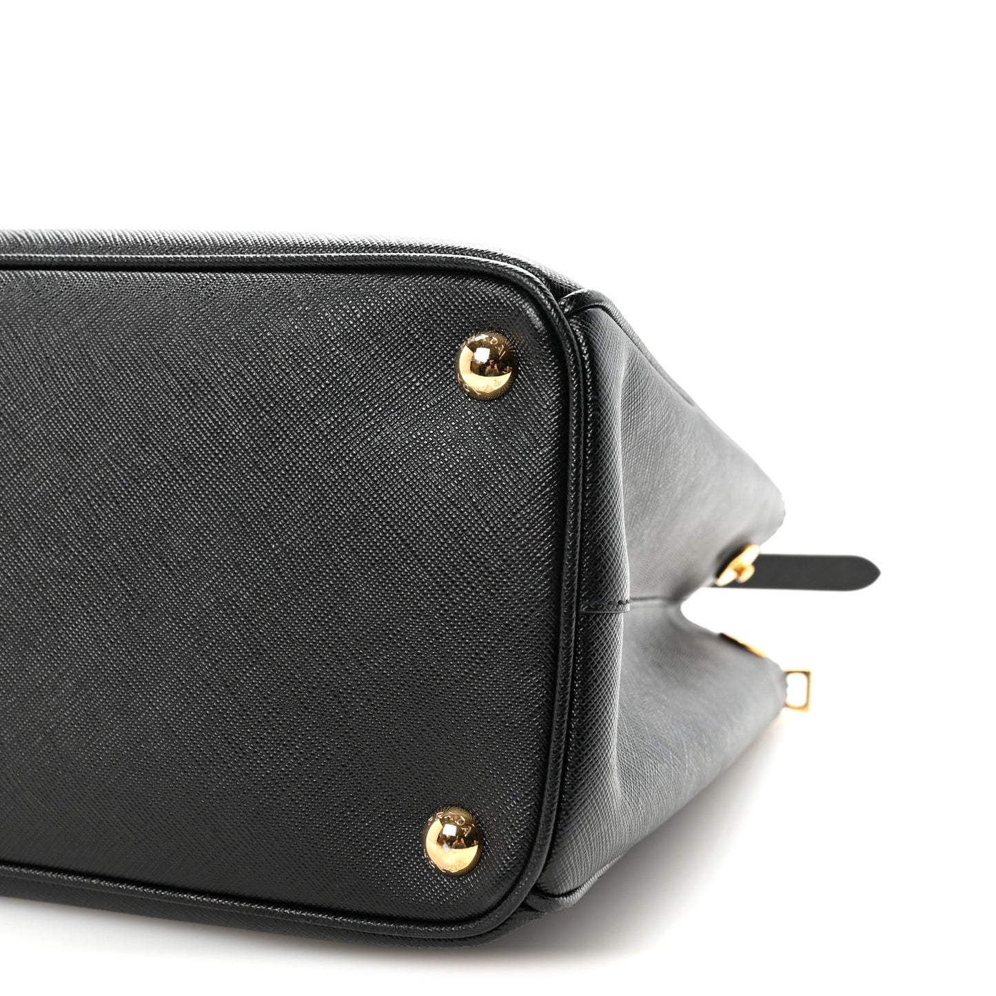 Saffiano Lux Large Galleria Double Zip Tote Black