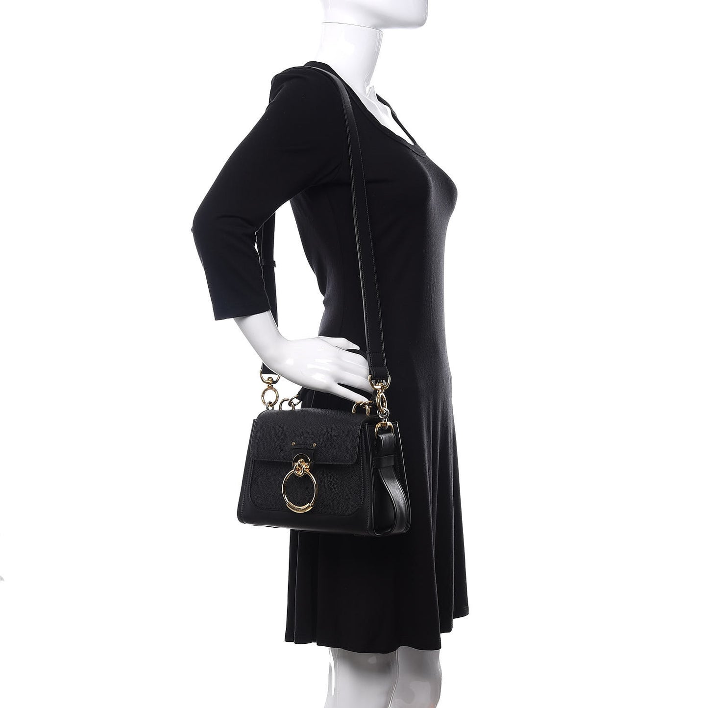 Calfskin Mini Tess Day Bag Black