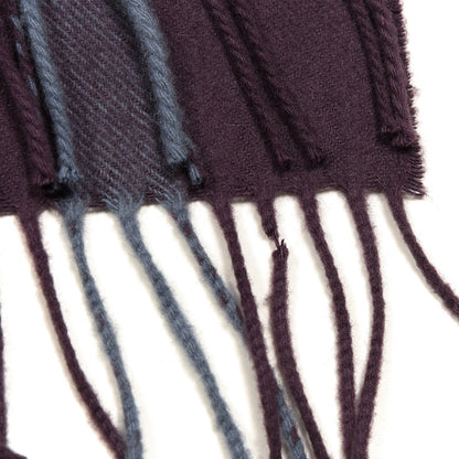 Burberry Wool Solid To Check Charlotte Cape Scarf Plumb 3 of 3