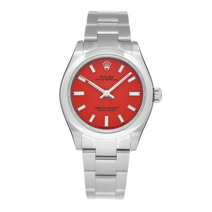 Rolex Stainless Steel 31mm Oyster Perpetual Watch Coral Red 277200 1 of 5