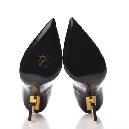 Saint Laurent Patent Calfskin Opyum 110 Pumps 38 Black Gold 5 of 9