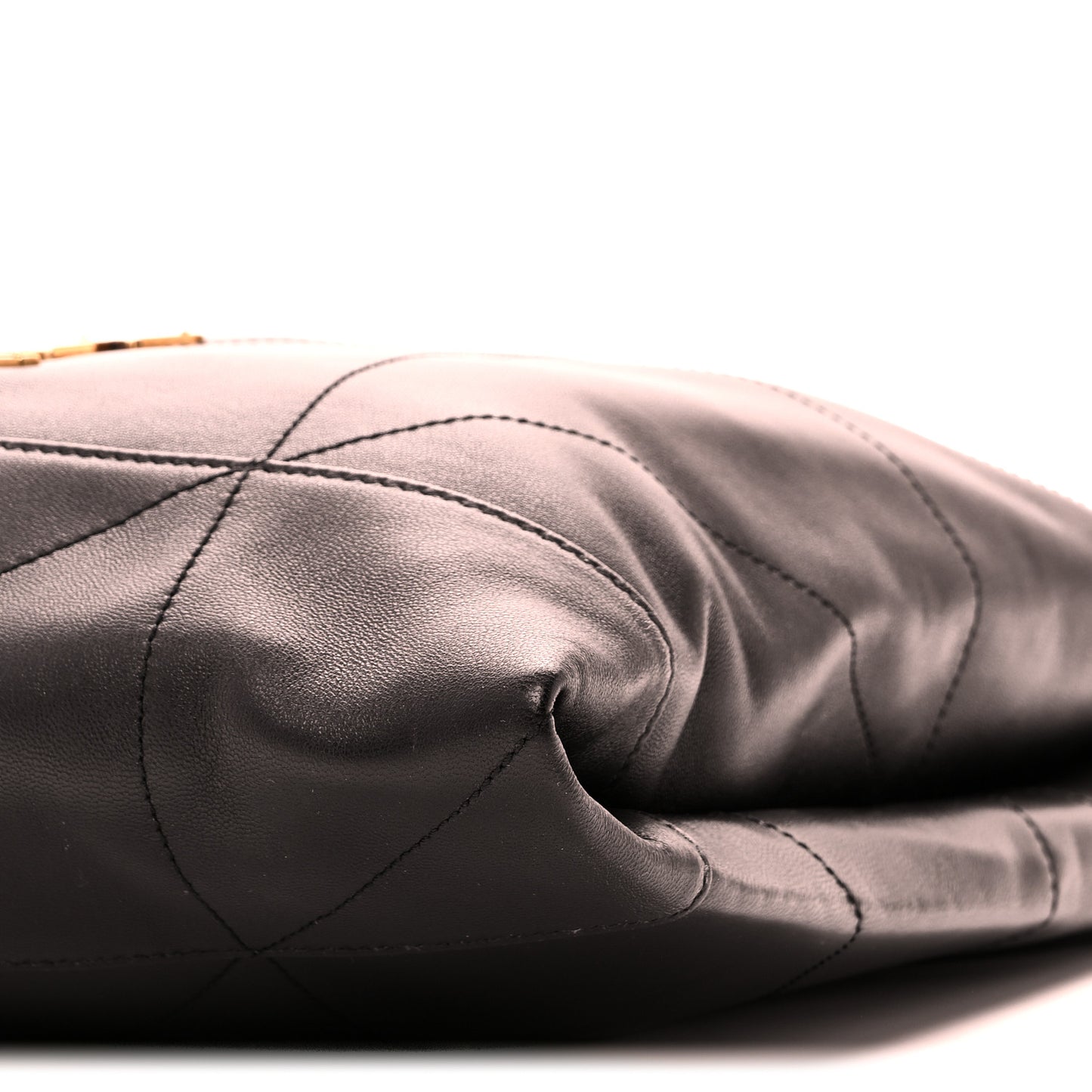 Lambskin Matelasse Monogram Medium Jamie 4.3 Pochon Black Black