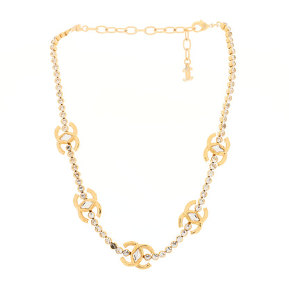 Chanel Metal Crystal CC Marquise Choker Gold 3 of 7