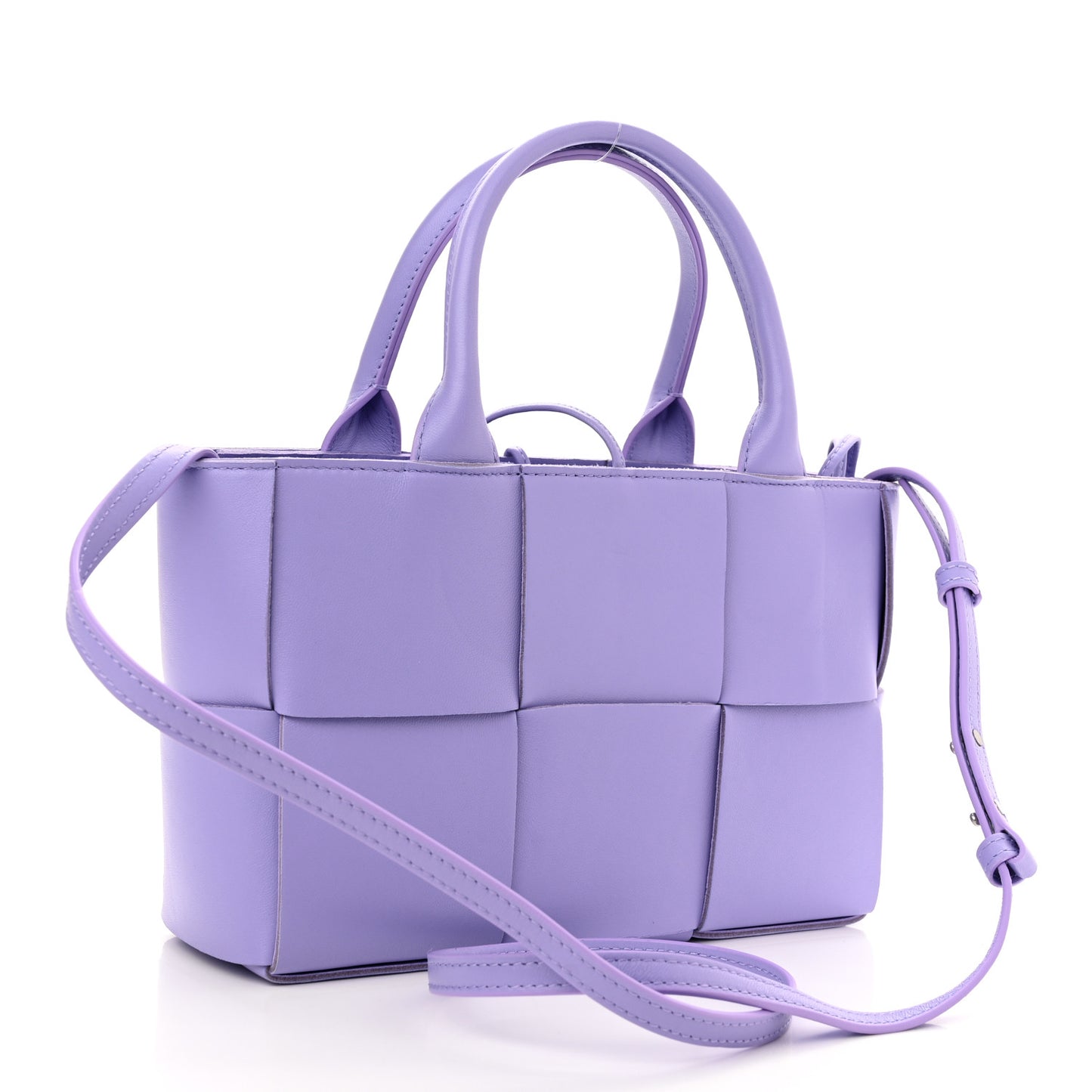 Nappa Maxi Intreccio Mini Arco Tote Wisteria