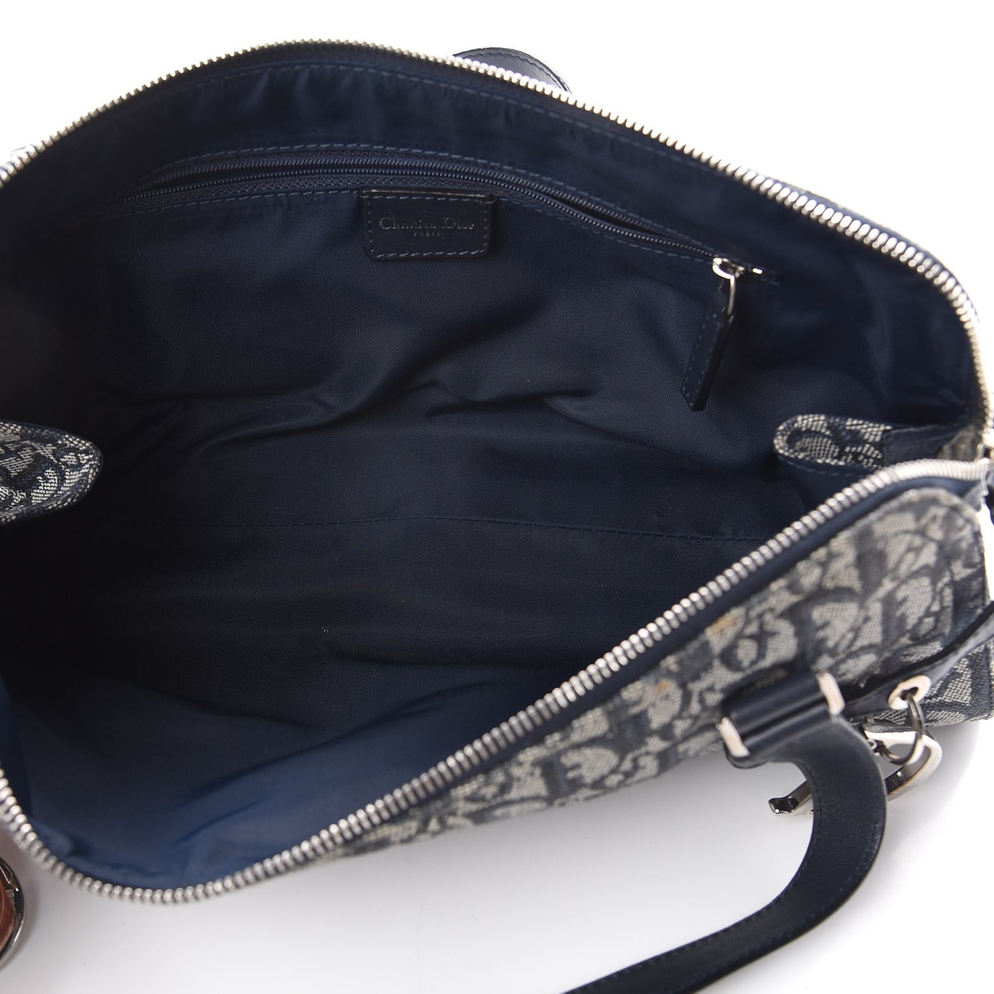 Denim Monogram Charms Shoulder Bag Blue