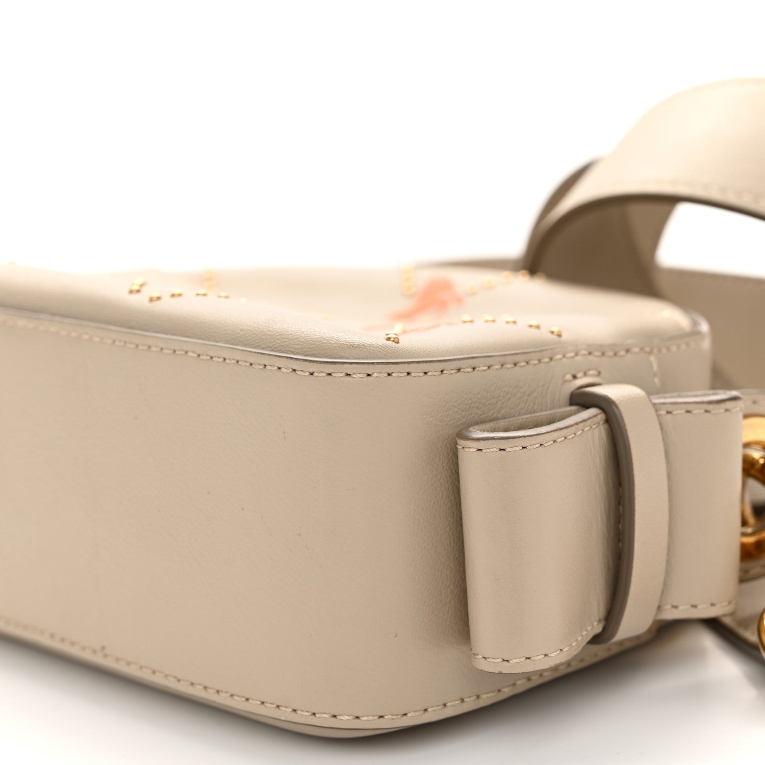 Chloe Smooth Calfskin Little Horses Embroidered Shoulder Bag Pastel Grey 10 of 13